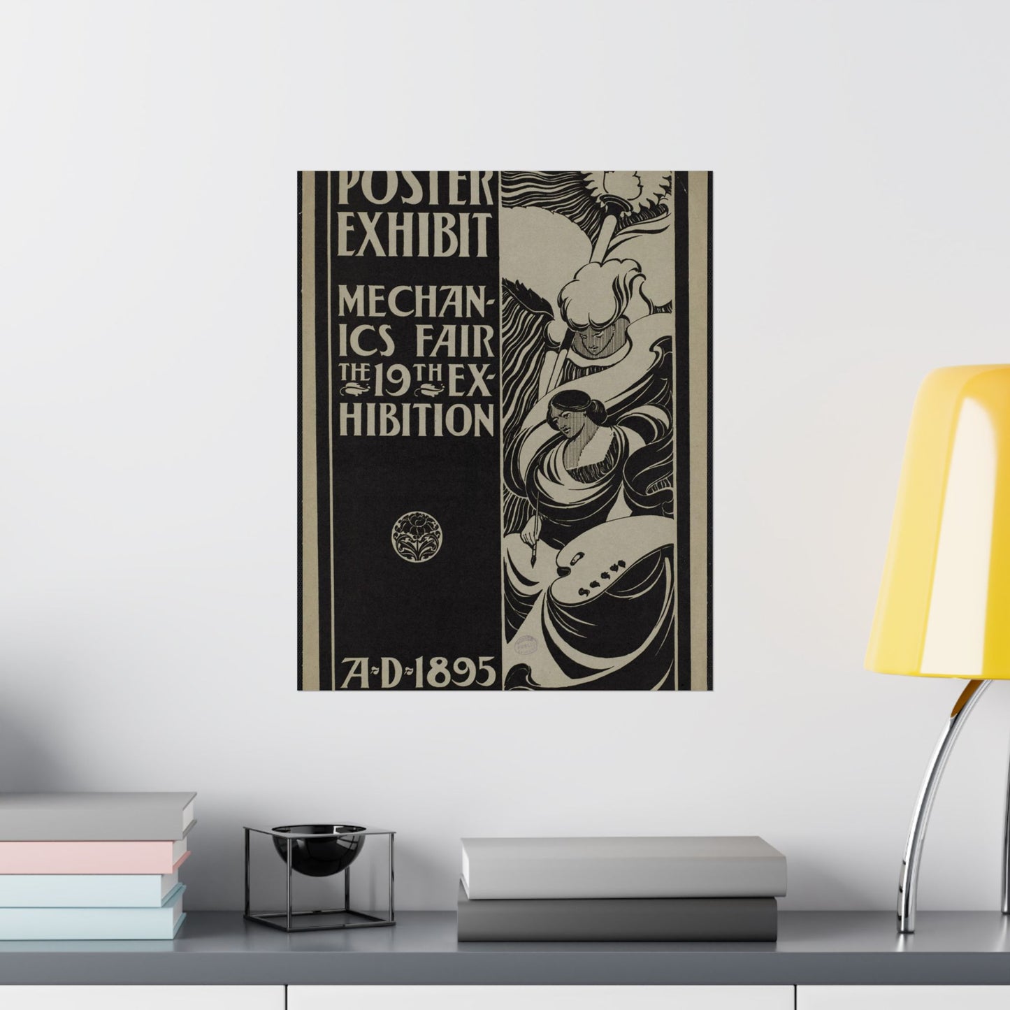 Poster exhibit, Mechanics Fair, the 19th exhibition, A.D. 1895 High Quality Matte Wall Art Poster for Home, Office, Classroom