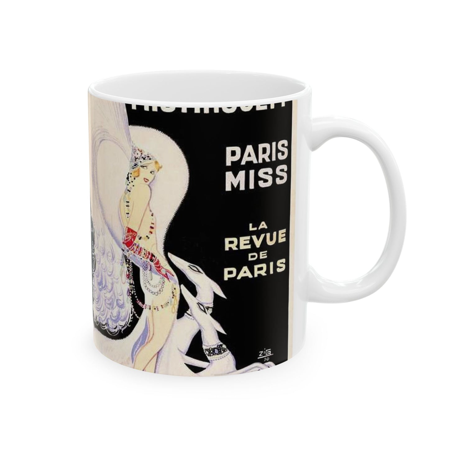 Louis Gaudin - La Revue de Paris 1930 Beautiful Novelty Ceramic Coffee Mug 11oz