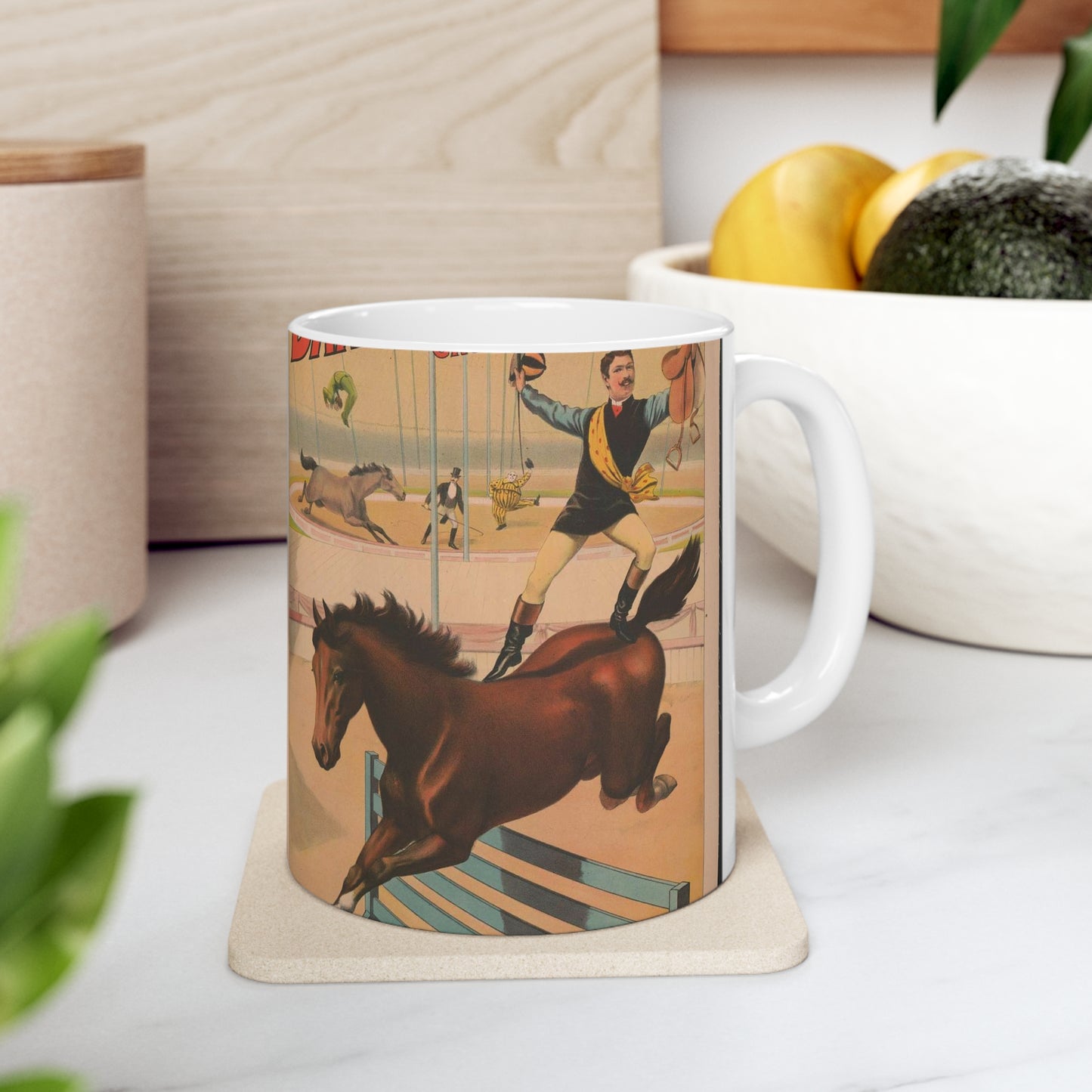 Die Barnum & Bailey groesste schaustellung der welt Reiter-wettrennen. Der Springende jockey.. Beautiful Novelty Ceramic Coffee Mug 11oz