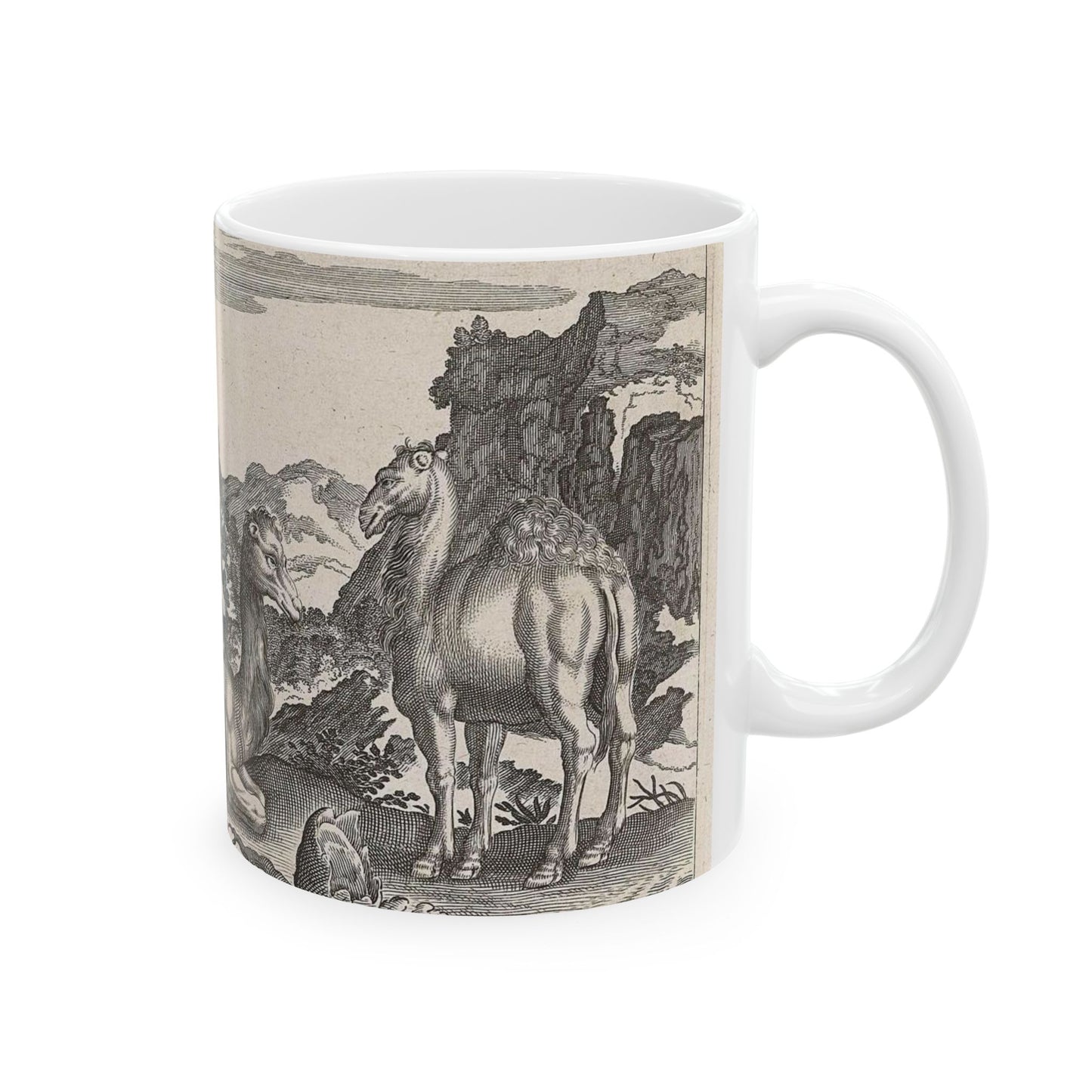 Adriaen Collaert - Dromedarissen en een kameel Beautiful Novelty Ceramic Coffee Mug 11oz