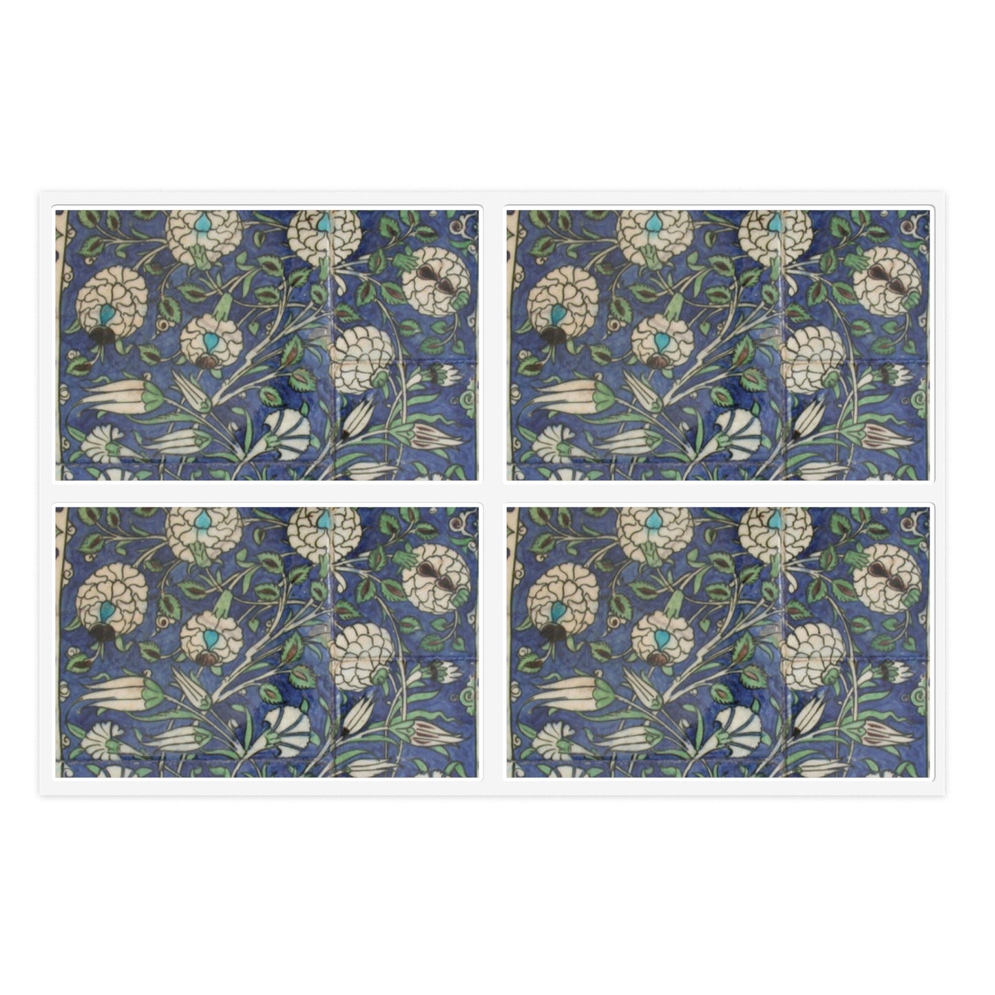 Tile Panel, 15th century - Public domain photo of museum object Laminated UV Protective Vinyl Stickers