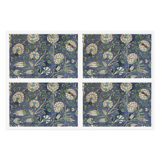 Tile Panel, 15th century - Public domain photo of museum object Laminated UV Protective Vinyl Stickers