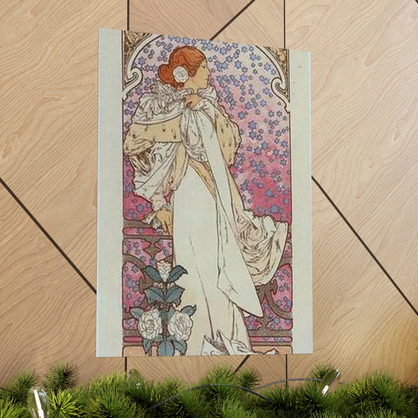 Affiche pour le Théâtre de la Renaissance, "la Dame aux Camélias". High Quality Matte Wall Art Poster for Home, Office, Classroom