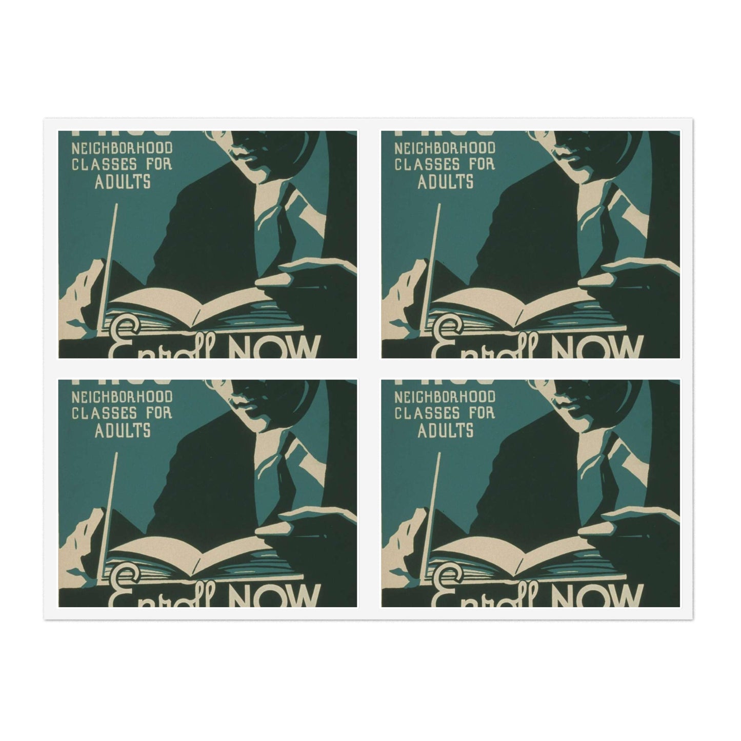 Free neighborhood classes for adults Enroll now : Classes in reading - writing - arithmetic - also art - music - psychology - language - social studies. Laminated UV Protective Vinyl Stickers
