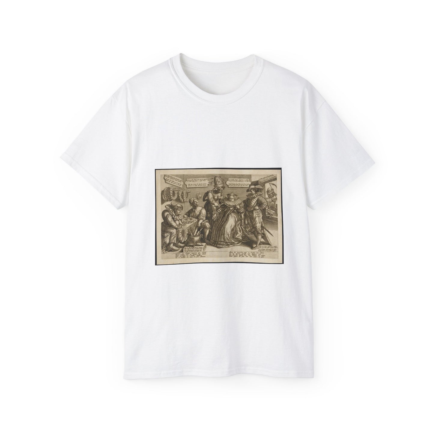 Maerten de Vos - The Pride of Women: Ruffs White T-Shirt Gildan 2000 Cotton Unisex