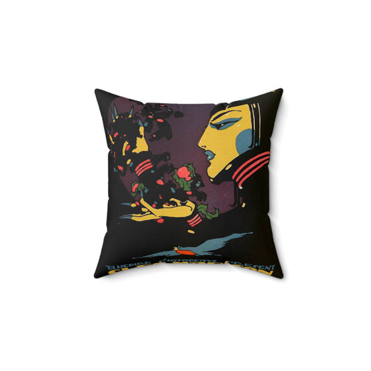 Black Orchids - Vintage movie public domain poster Decorative Accent Square Pillow