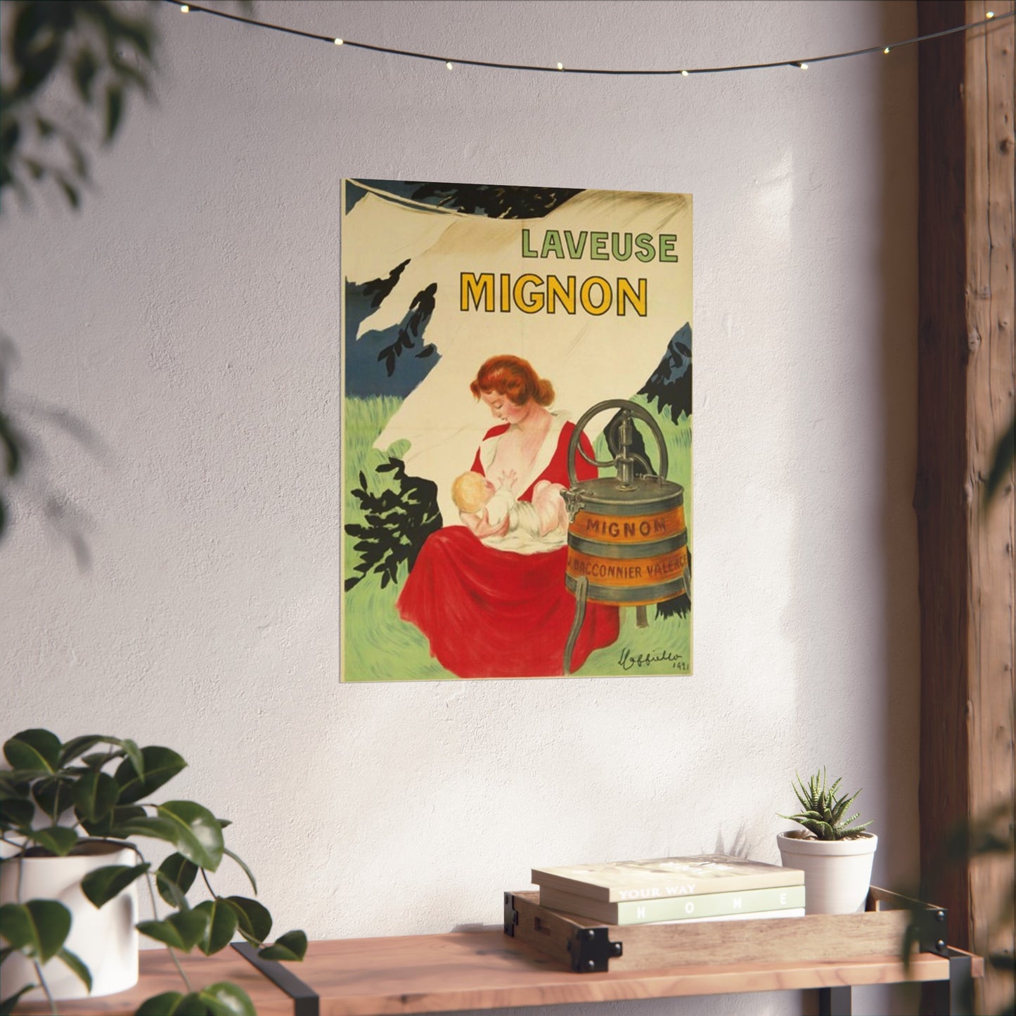 Affiche Laveuse Mignon - Art nouveau public domain image High Quality Matte Wall Art Poster for Home, Office, Classroom