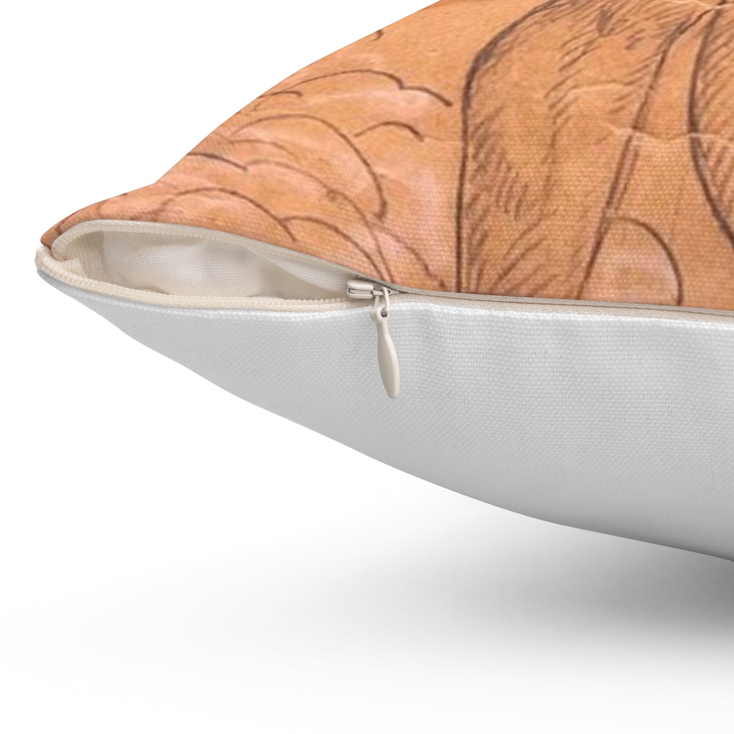 A drawing of an angel holding a sword. Woman breasts sword, beauty fashion. Decorative Accent Square Pillow