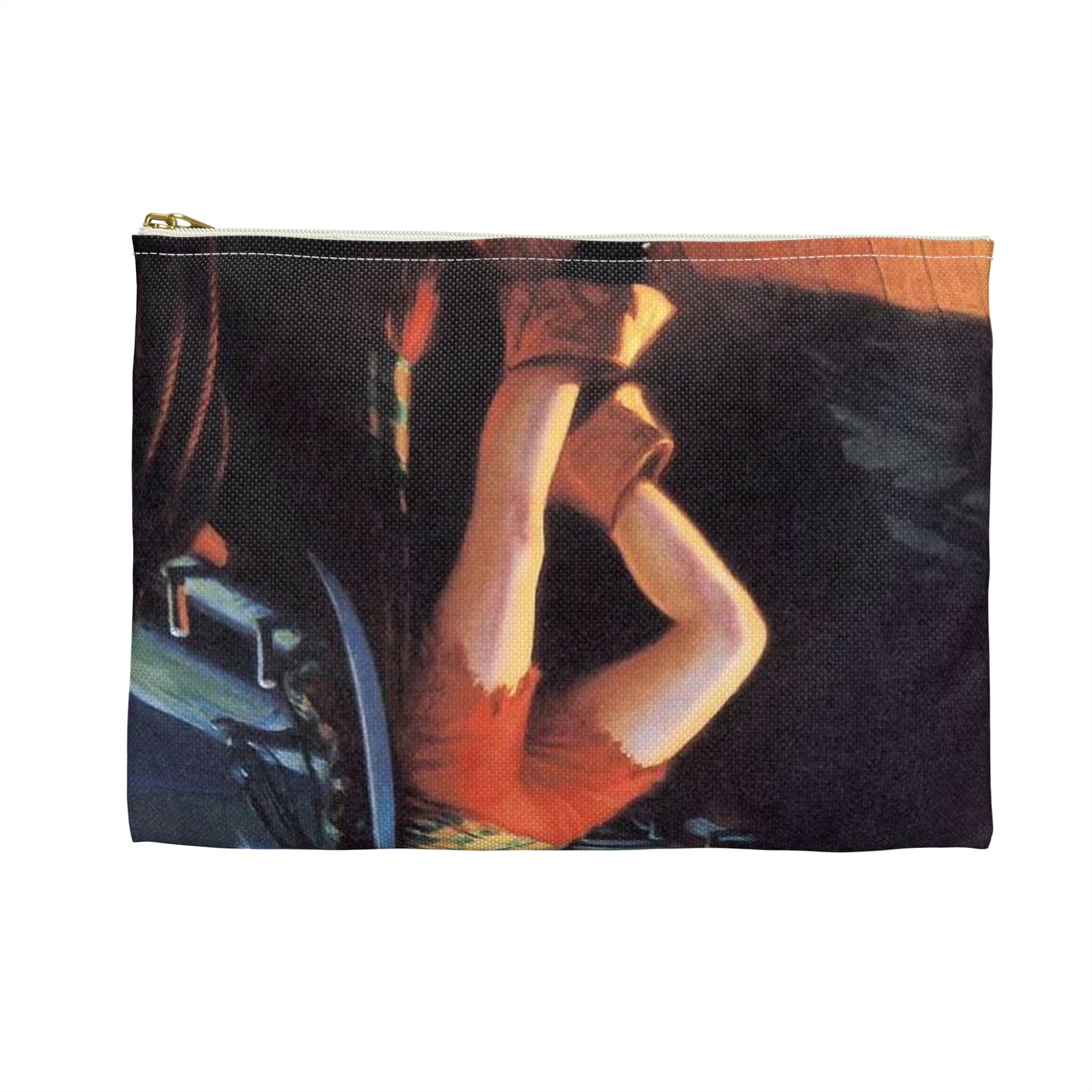 “Adventuress”, painting by Edward Mason Eggleston, 1929 Large Organizer Pouch with Black Zipper