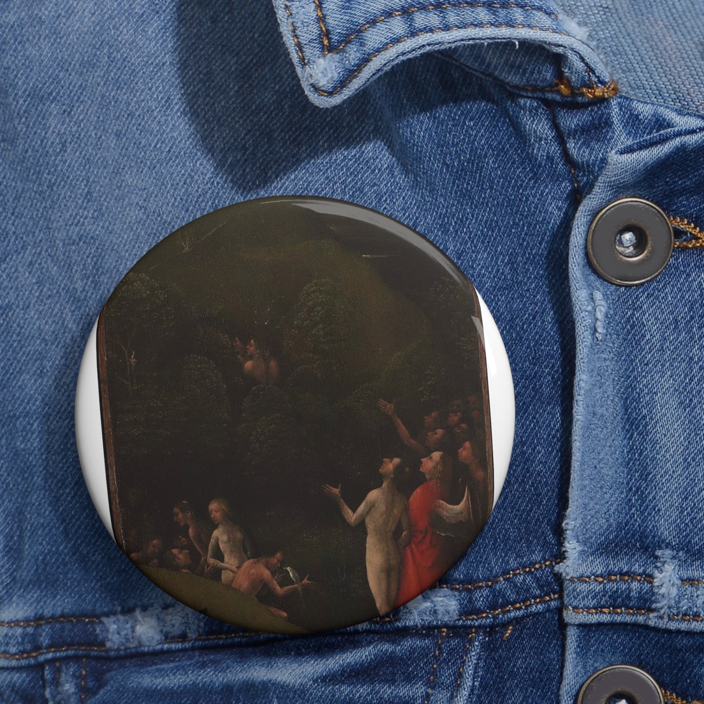 Visions of the Hereafter - Terrestrial Paradise Pin Buttons with Crisp Design