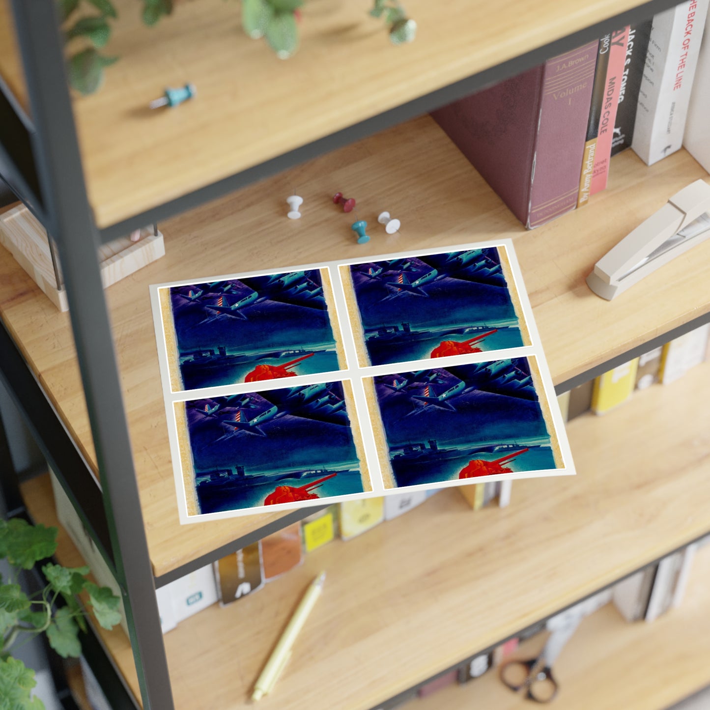 [Infantry, tanks, ships, airplanes attacking] [R.G.] Laminated UV Protective Vinyl Stickers
