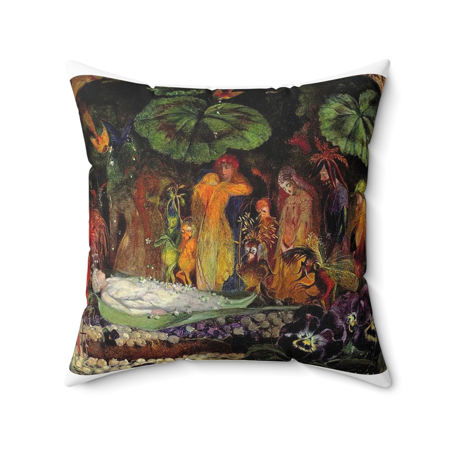 Fitzgerald, Death of the fairy Decorative Accent Square Pillow