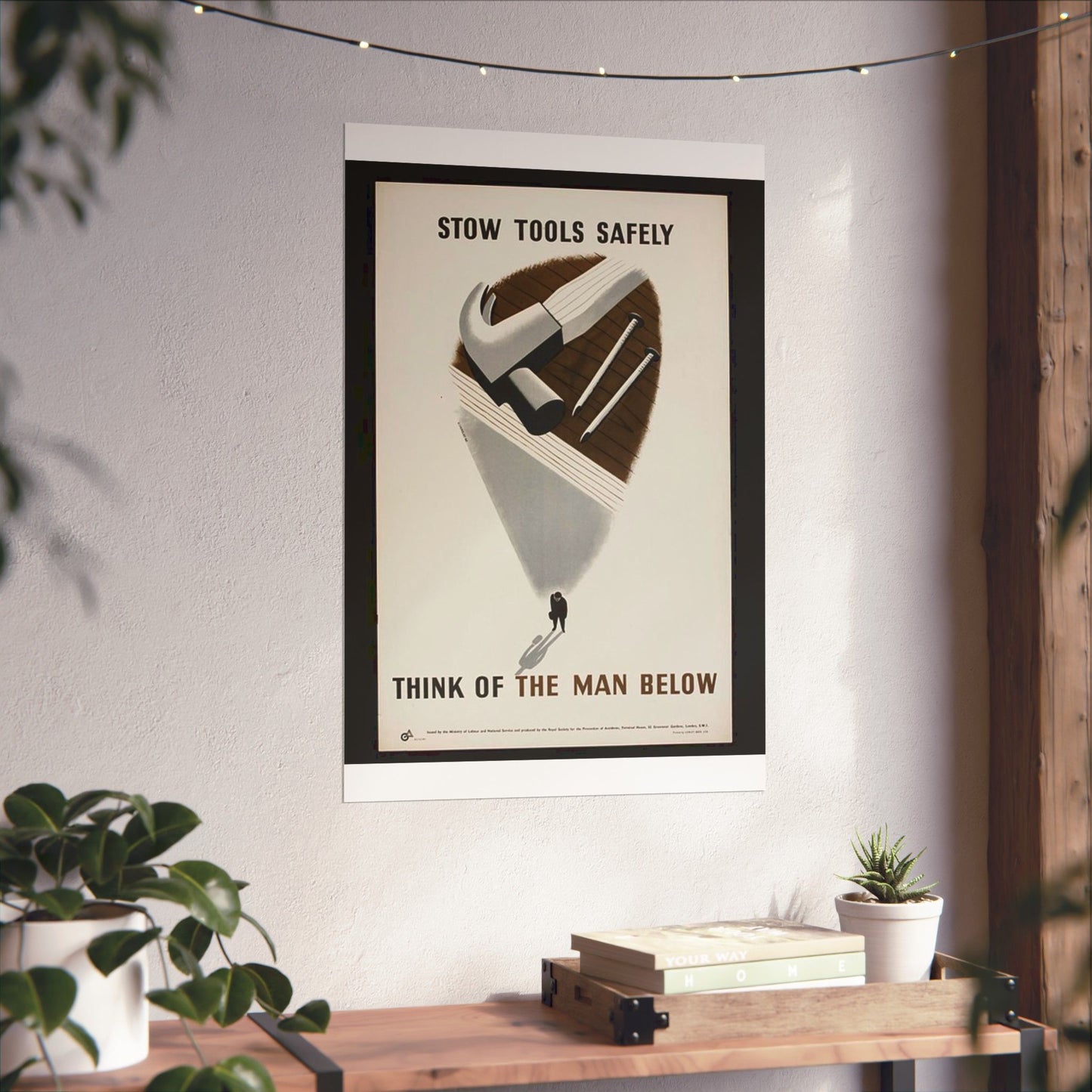 Stow Tools Safely Tom Eckersley High Quality Matte Wall Art Poster for Home, Office, Classroom