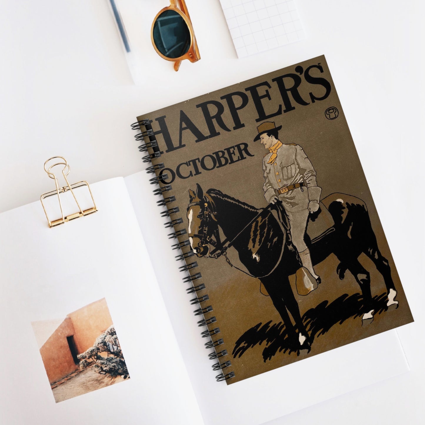 Edward Penfield - Edward Penfield, Harper's October Spiral Bound Ruled Notebook with Printed Cover