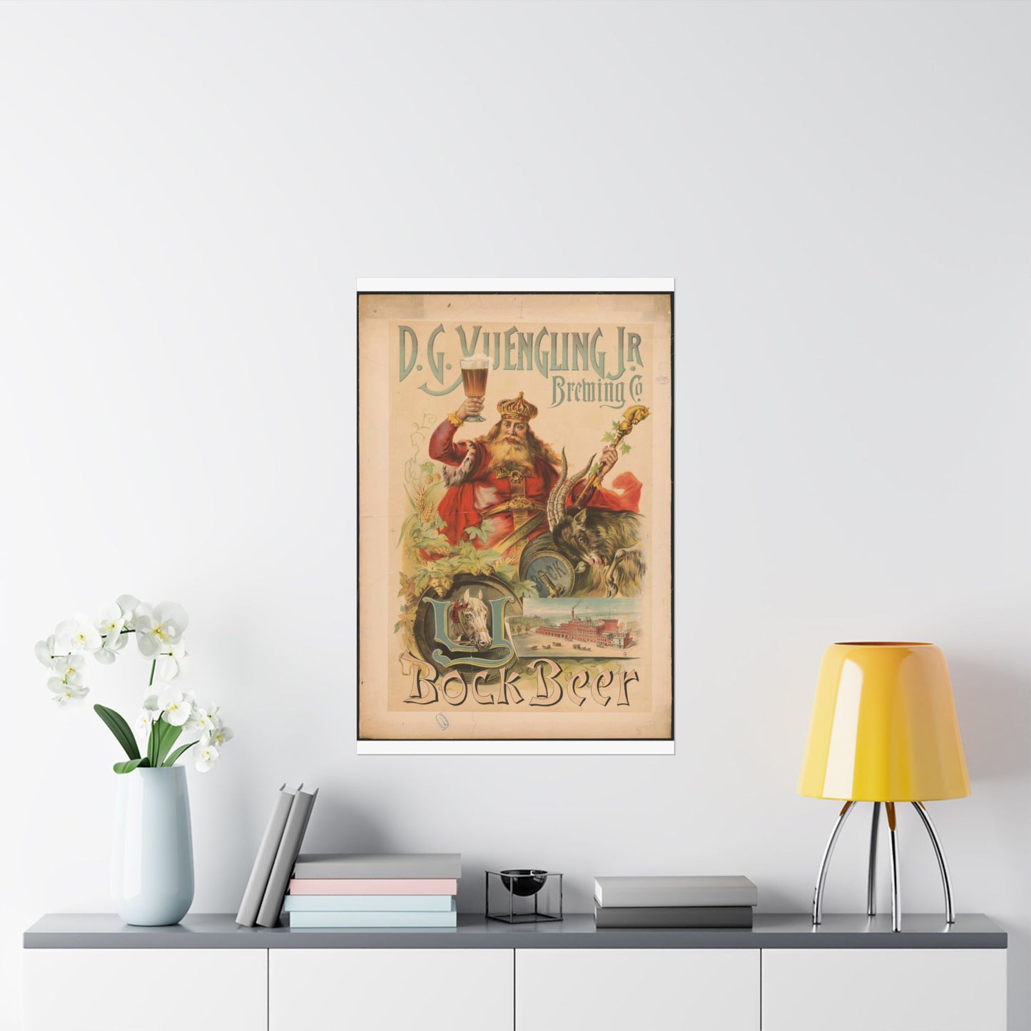 D.G. Yuengling Jr. Brewing Co., bock beer High Quality Matte Wall Art Poster for Home, Office, Classroom