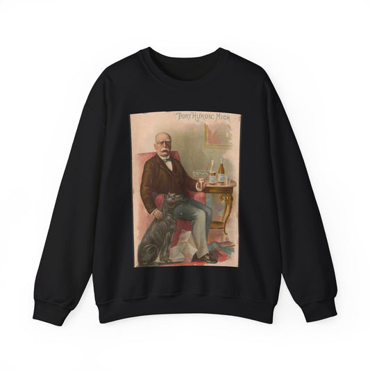 The C. Kern brewing co., Port Huron, Mich., Bismarck table beer Black Heavy Blend Adult Crew Neck SweatShirt