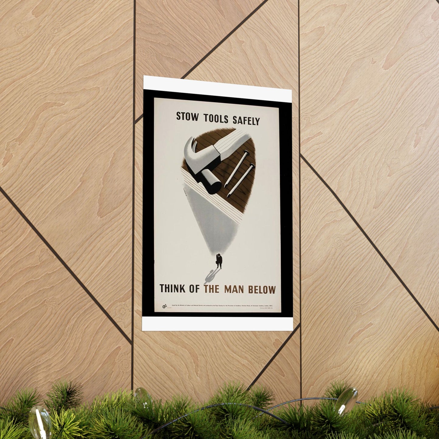 Stow Tools Safely Tom Eckersley High Quality Matte Wall Art Poster for Home, Office, Classroom