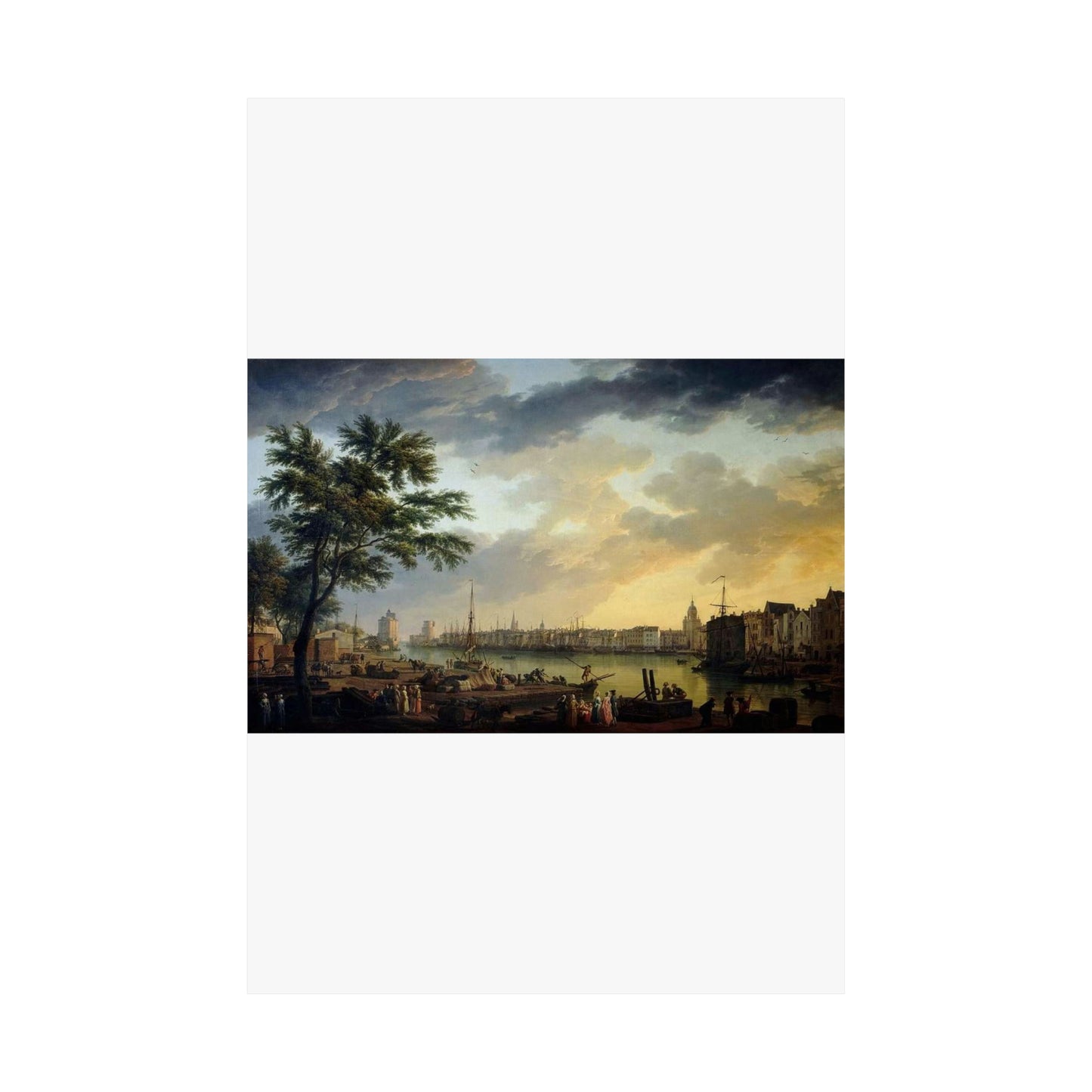 Vernet - Vue du port de la Rochelle High Quality Matte Wall Art Poster for Home, Office, Classroom