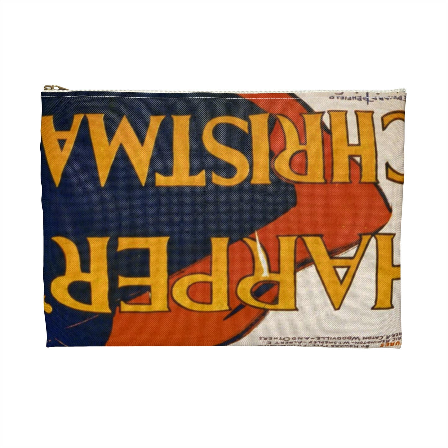 Edward Penfield - Harper's [for] Christmas, Art Nouveau Poster Large Organizer Pouch with Black Zipper