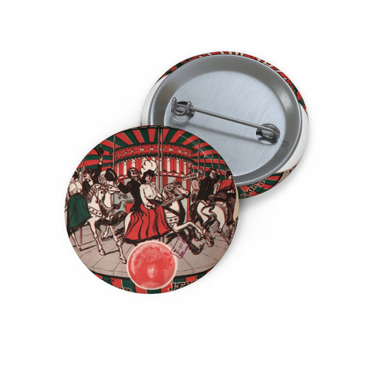 On the joy line - Public domain American sheet music Pin Buttons with Crisp Design
