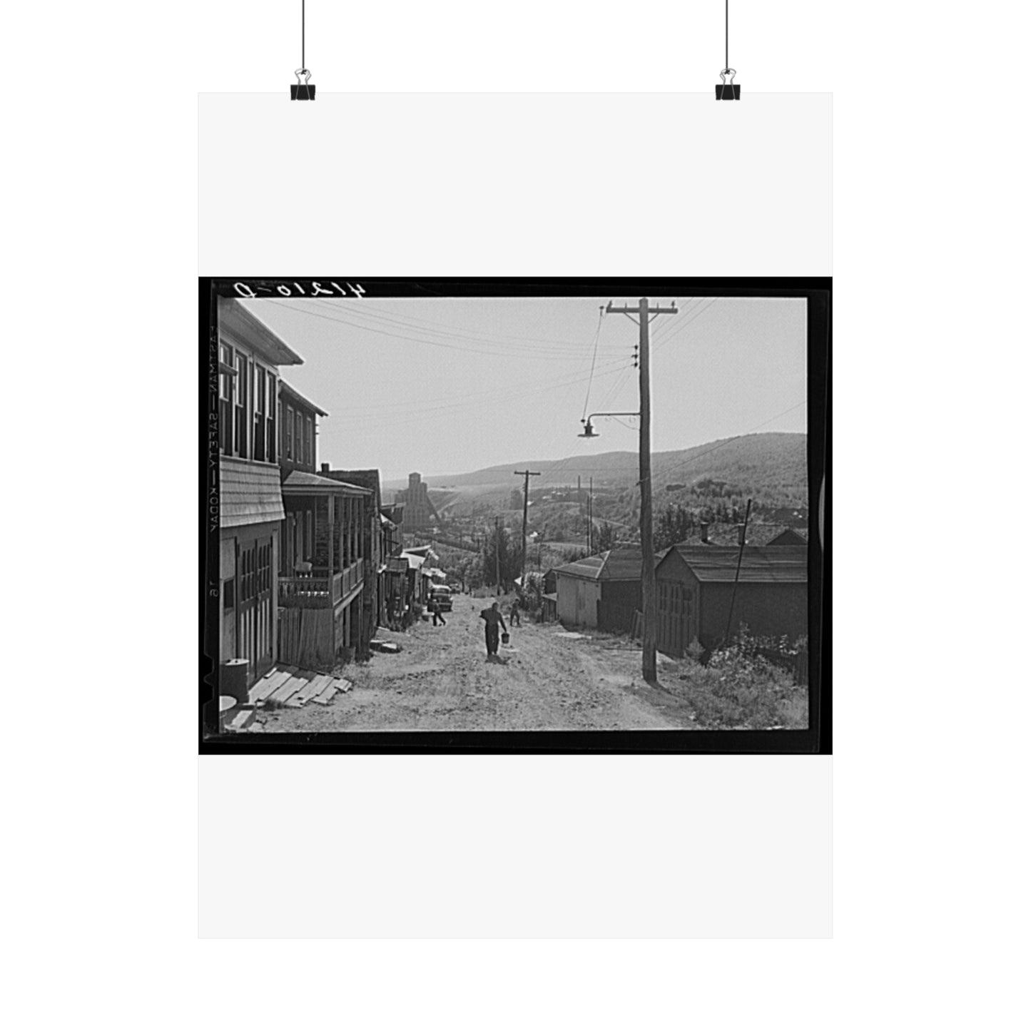 Street scene in the mining town of Lansford, Pennsylvania High Quality Matte Wall Art Poster for Home, Office, Classroom