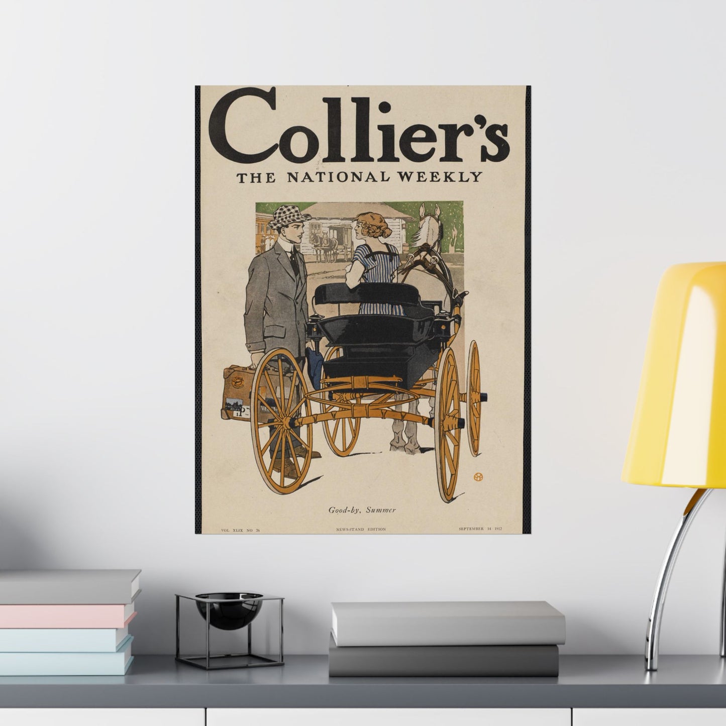 Collier's, the national weekly. Good-by, summer. High Quality Matte Wall Art Poster for Home, Office, Classroom