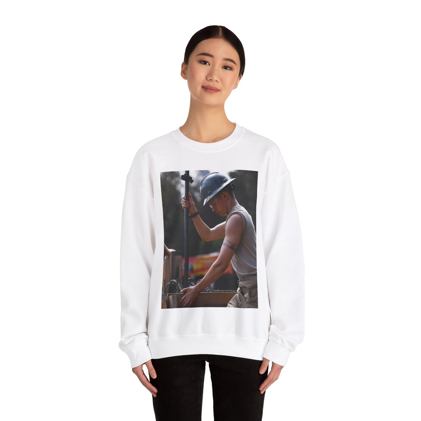 Jayson Potteiger, 138th Civil Engineer Squadron engineering White Heavy Blend Adult Crew Neck SweatShirt