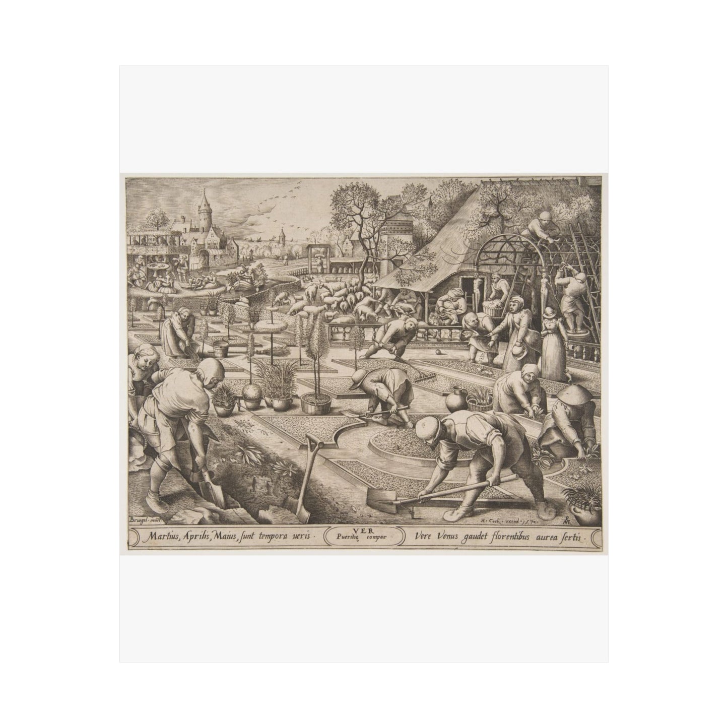 Pieter van der Heyden - Spring (Ver) from The Seasons High Quality Matte Wall Art Poster for Home, Office, Classroom