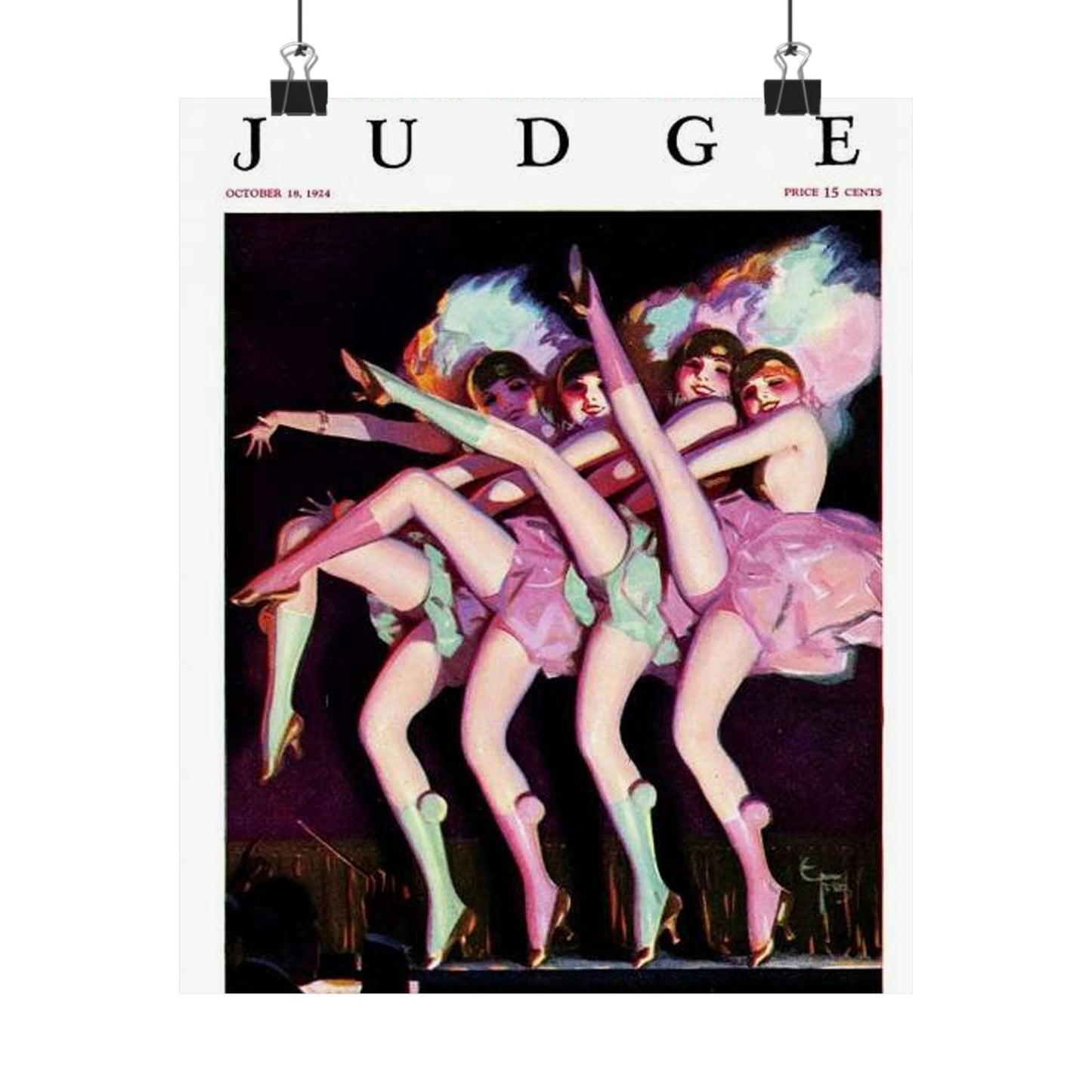 JudgeMagazine18Oct1924 - Art Deco public domain image High Quality Matte Wall Art Poster for Home, Office, Classroom
