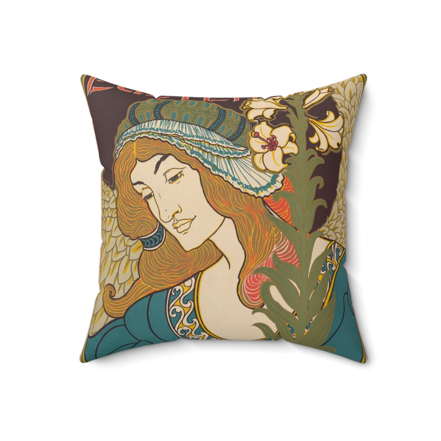 Louis Rhead - Prang's Publications: Easter Decorative Accent Square Pillow