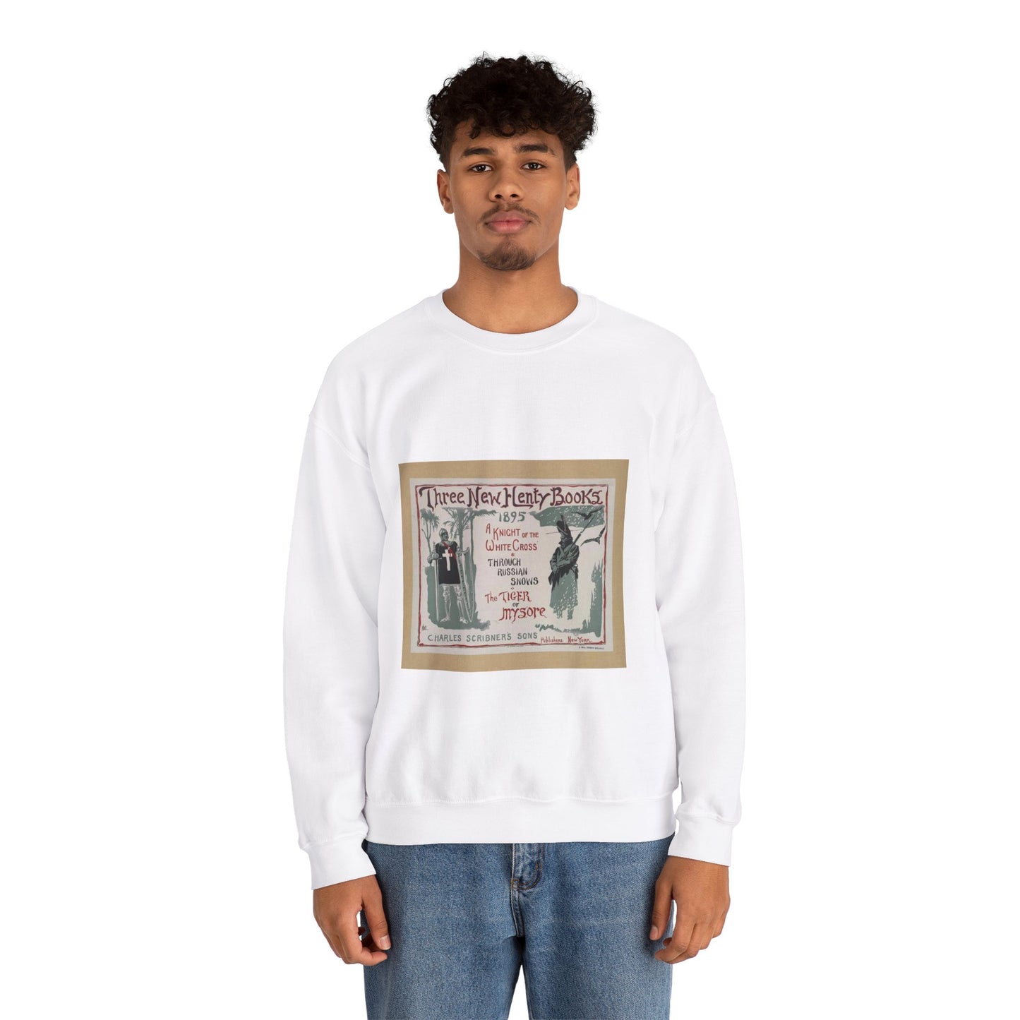 Three new Henty books., Art Nouveau Poster White Heavy Blend Adult Crew Neck SweatShirt