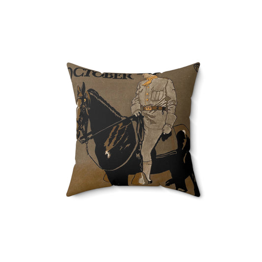 Edward Penfield - Edward Penfield, Harper's October Decorative Accent Square Pillow