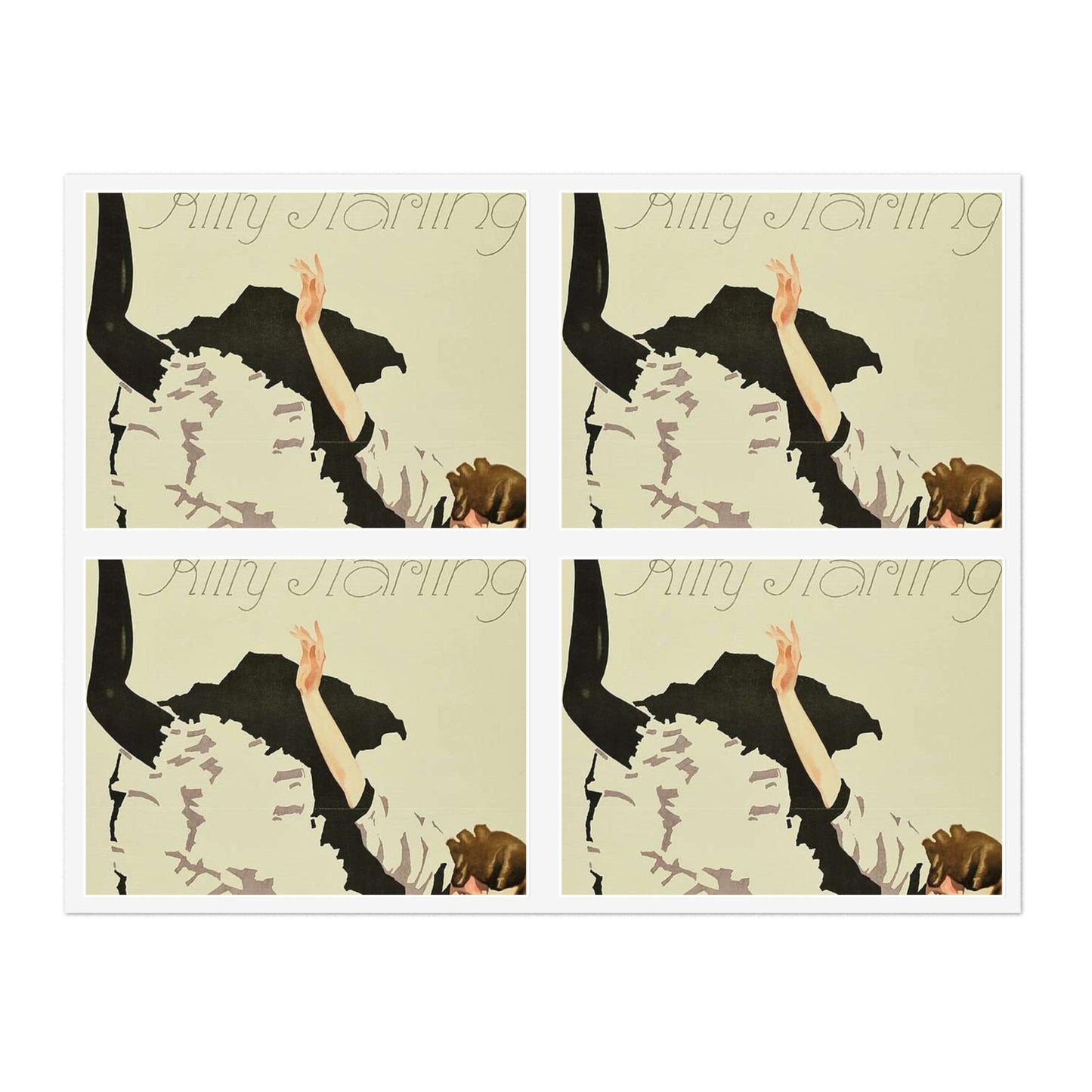 Kitty Starling - deutsch-amerikanische Excentric-Tänzerin, 1914 Laminated UV Protective Vinyl Stickers