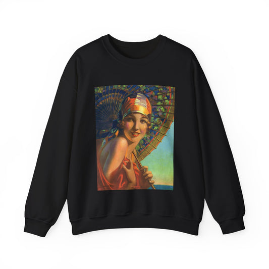 Miss Universe by Edward Mason Eggleston, 1933 Black Heavy Blend Adult Crew Neck SweatShirt