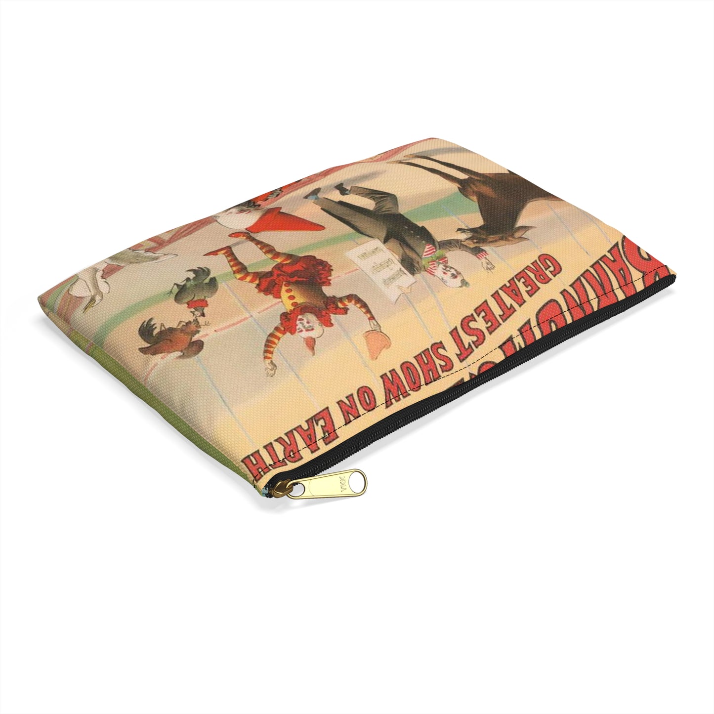 The Barnum & Bailey greatest show on earth. Wonderful performing geese, roosters and musical donkey / Strobridge Litho. Co., Cincinnati & New York. Large Organizer Pouch with Black Zipper