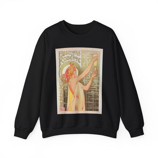 Affiche belge pour l' "Absinthe Robette". Black Heavy Blend Adult Crew Neck SweatShirt