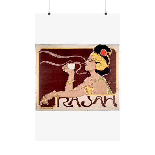 Poster - Rajah, Art Nouveau Poster - Public domain lithograph High Quality Matte Wall Art Poster for Home, Office, Classroom