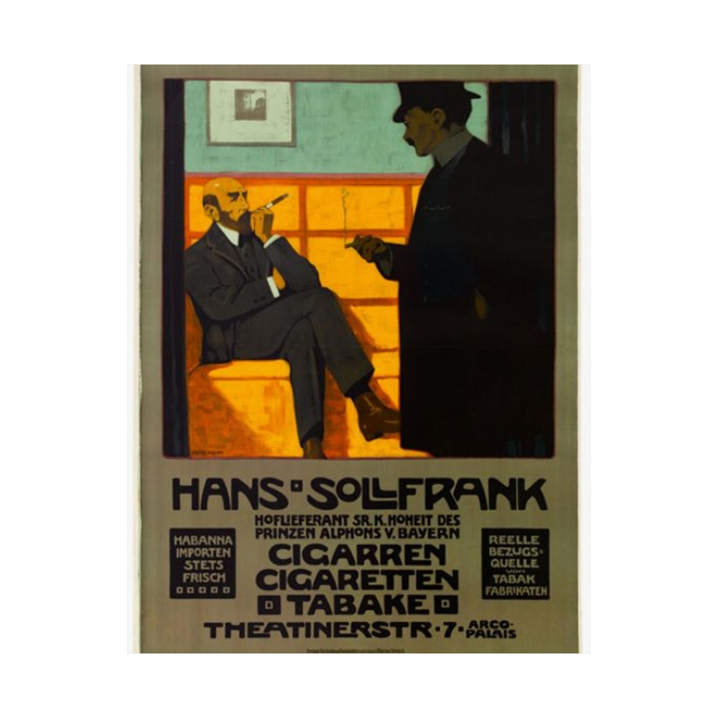 Hans Sollfrank - Fritz Rehm - Art nouveau public domain poster - Art nouveau public domain image High Quality Matte Wall Art Poster for Home, Office, Classroom