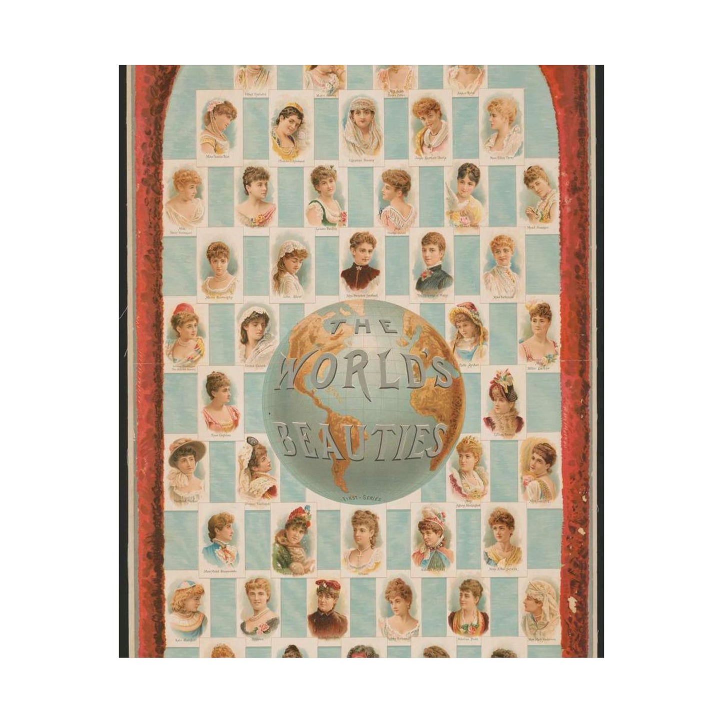 The world's beauties, first-series, Allen & Ginter, manufacturers of cigarettes, Richmond, Virginia High Quality Matte Wall Art Poster for Home, Office, Classroom