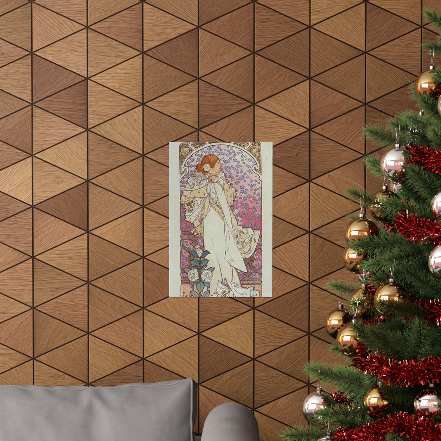 Affiche pour le Théâtre de la Renaissance, "la Dame aux Camélias". High Quality Matte Wall Art Poster for Home, Office, Classroom