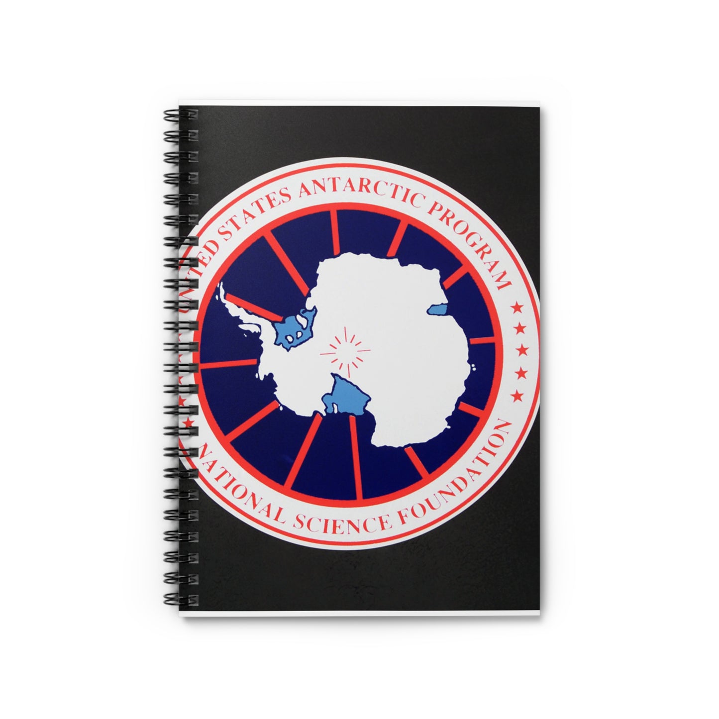 Logo of The National Science Foundation United States Antarctic Program Spiral Bound Ruled Notebook with Printed Cover