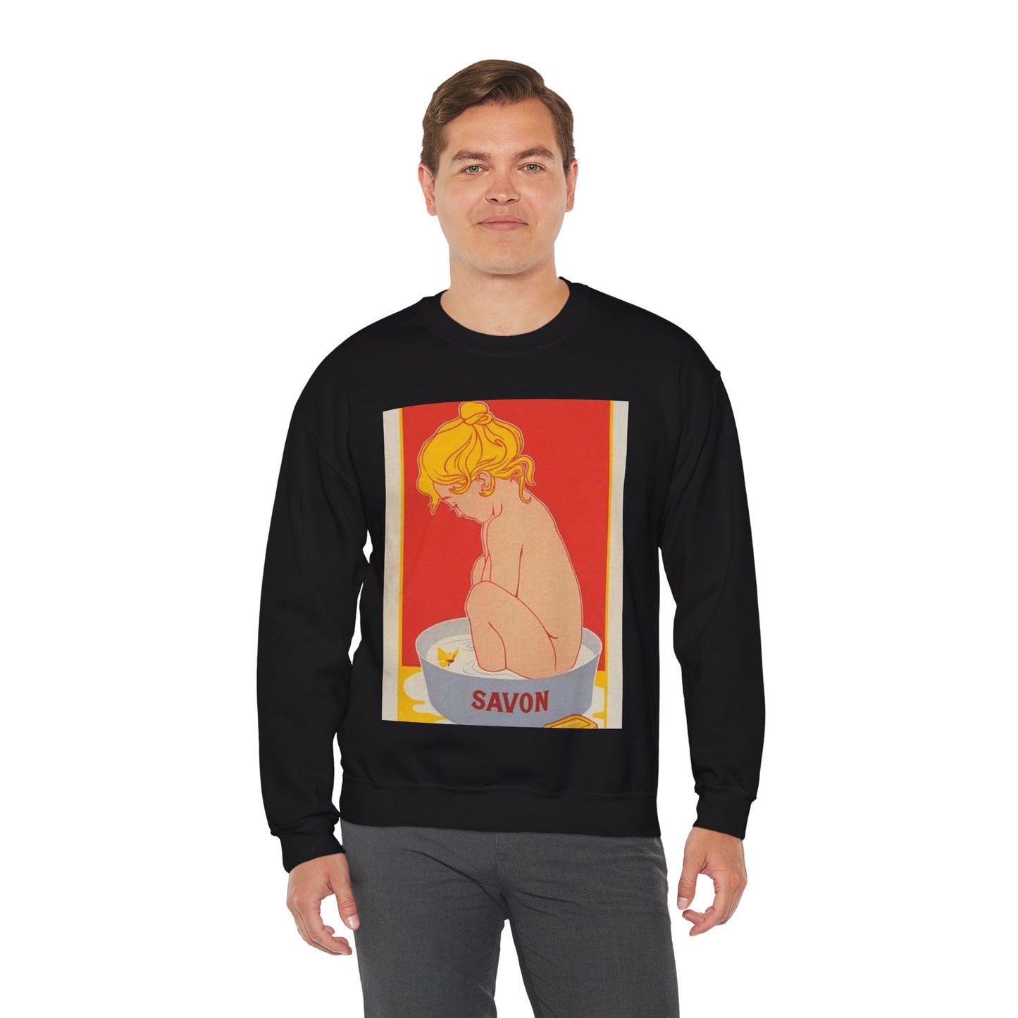Affiche belge pour le "Savon Starlight". Black Heavy Blend Adult Crew Neck SweatShirt