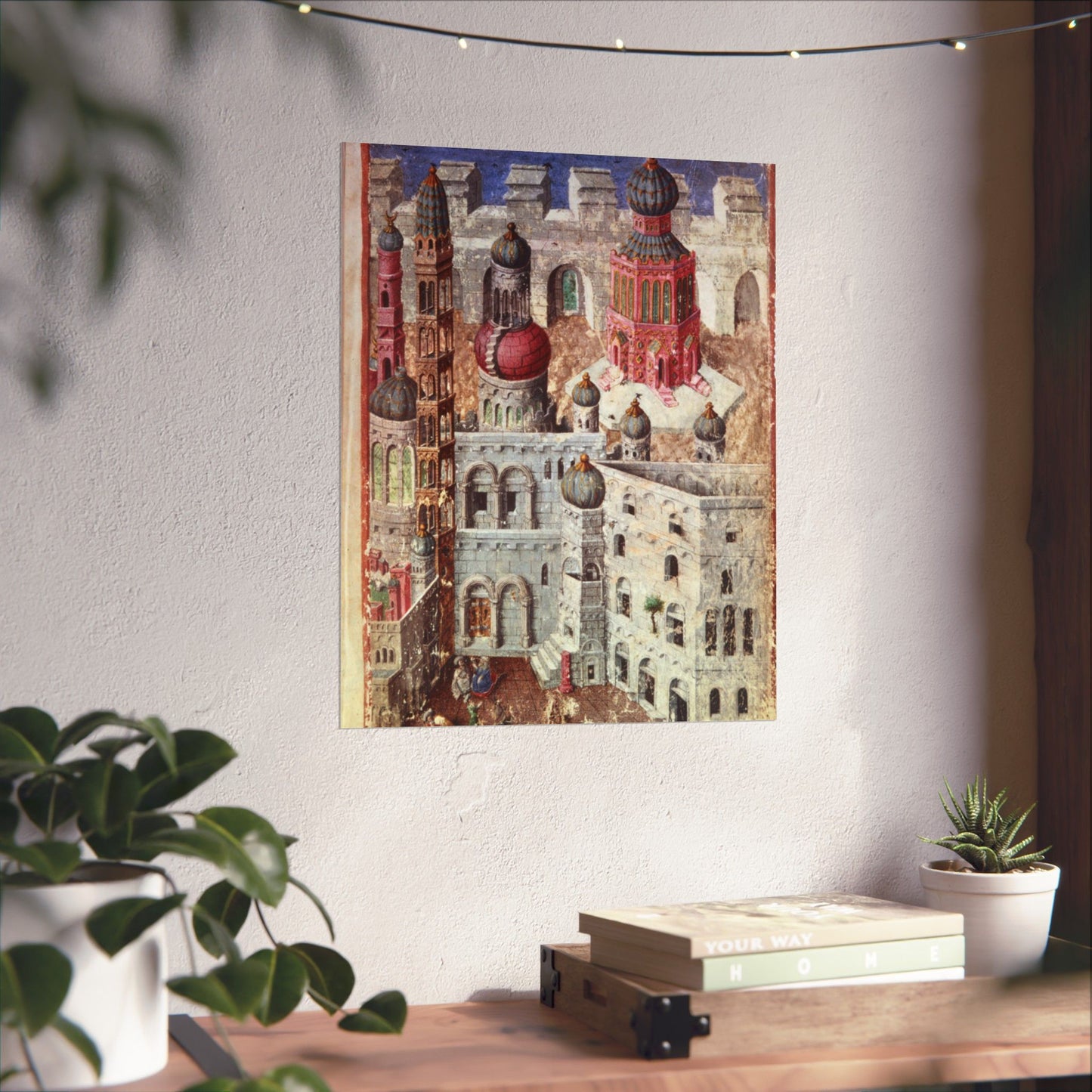 Jerusalem from BL Eg 1070, f. 5 High Quality Matte Wall Art Poster for Home, Office, Classroom