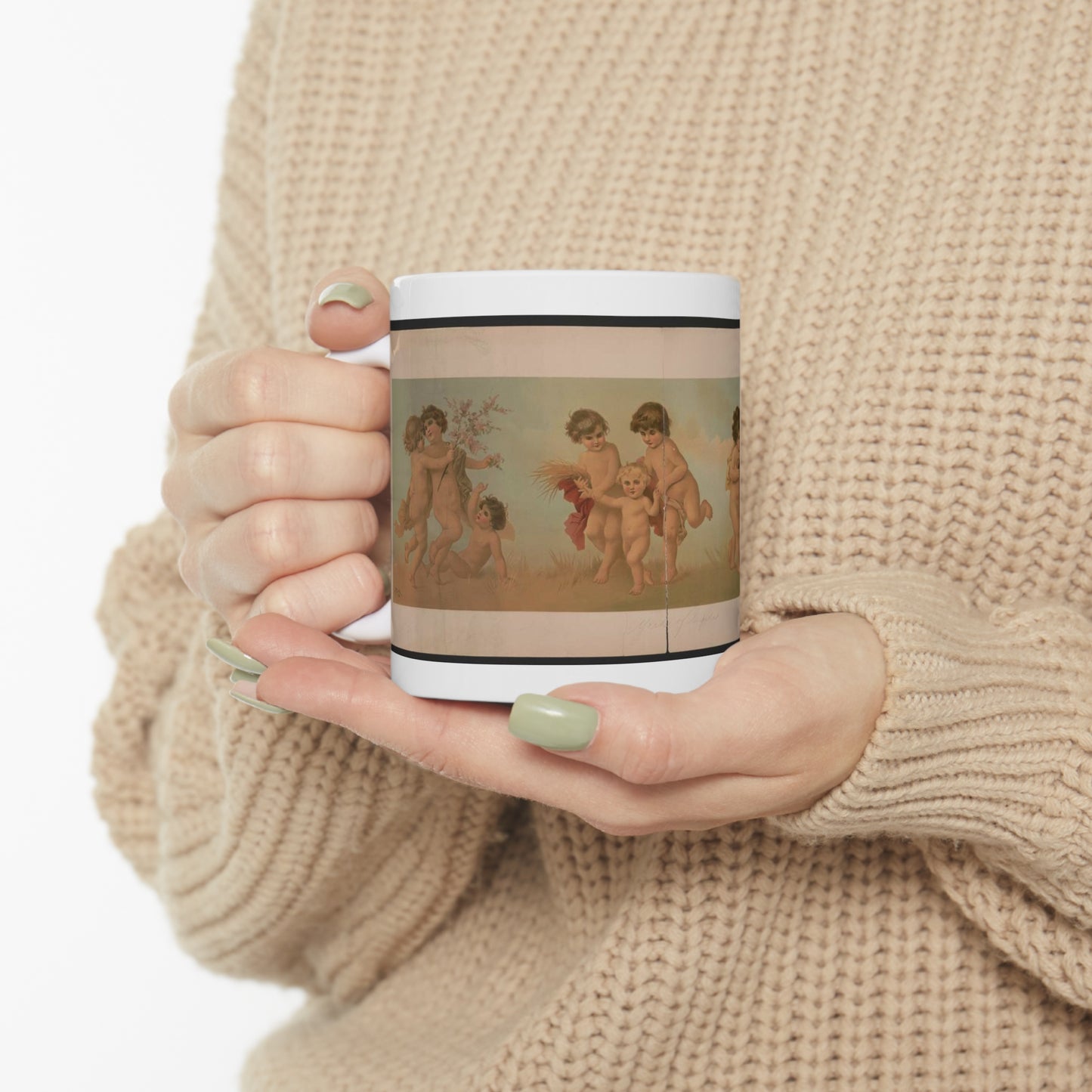 Yard of cupids - Print, Library of Congress collection Beautiful Novelty Ceramic Coffee Mug 11oz