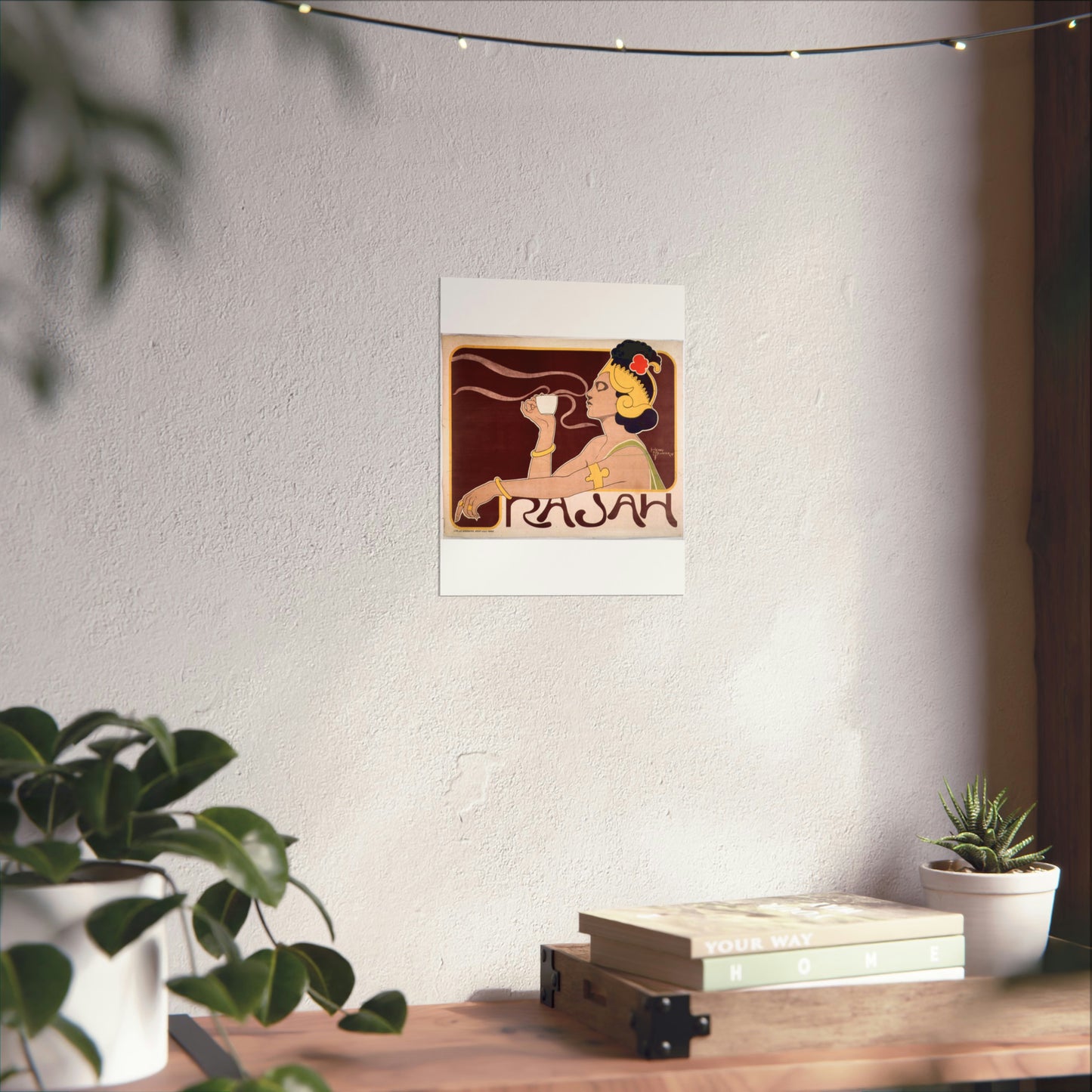 Poster - Rajah, Art Nouveau Poster - Public domain lithograph High Quality Matte Wall Art Poster for Home, Office, Classroom