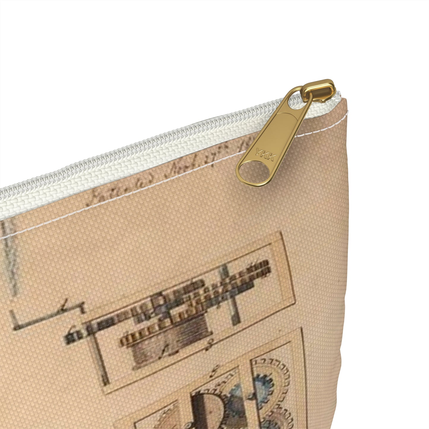 Patent drawing - Drawing of Fan Moved by Mechanism Public domain  image Large Organizer Pouch with Black Zipper