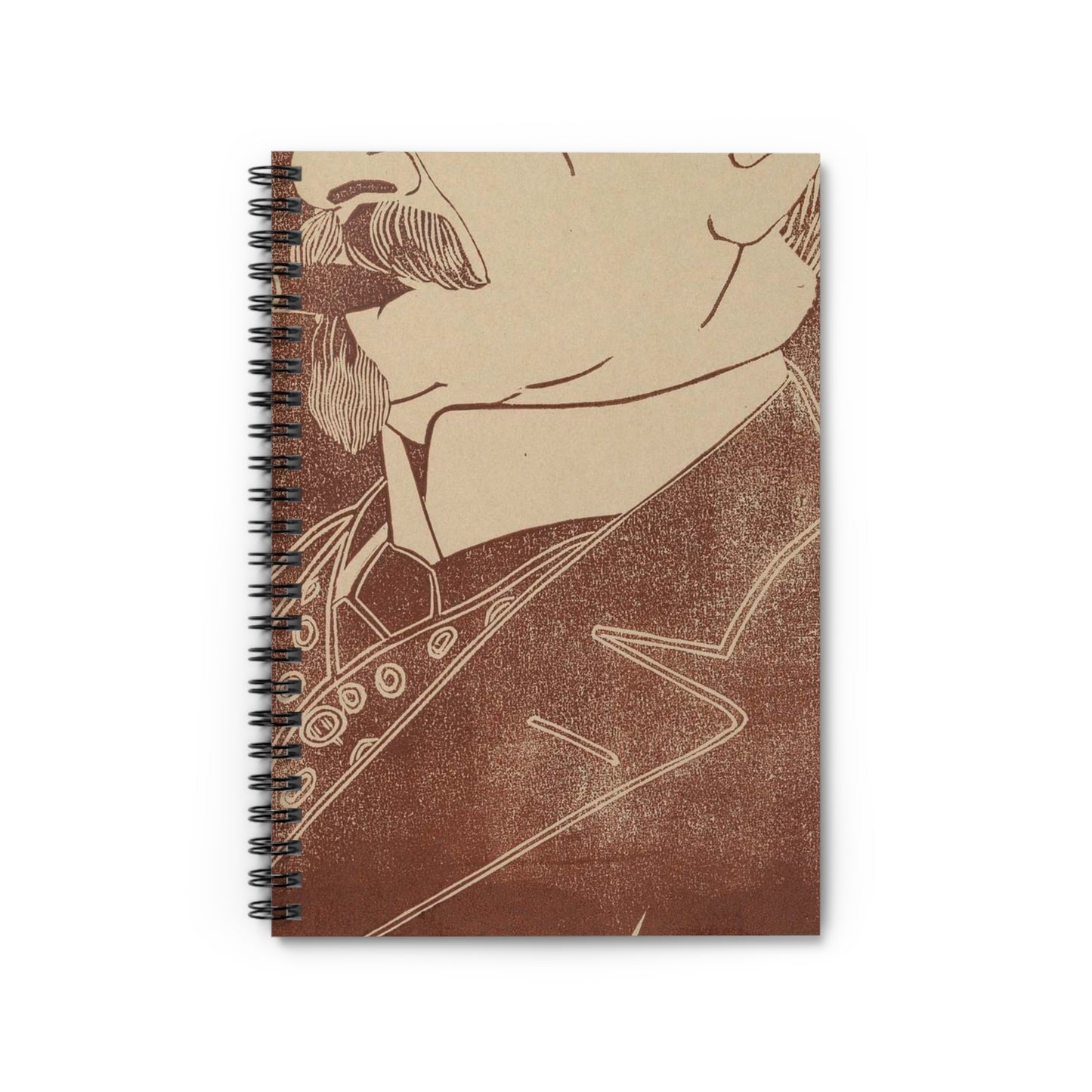 Samuel Jessurun de Mesquita - Portret van een onbekende man met sigaar Spiral Bound Ruled Notebook with Printed Cover