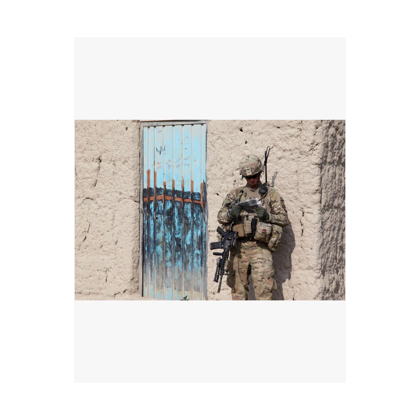 U.S. Army Sgt. Keith Keller, a combat engineer assigned High Quality Matte Wall Art Poster for Home, Office, Classroom