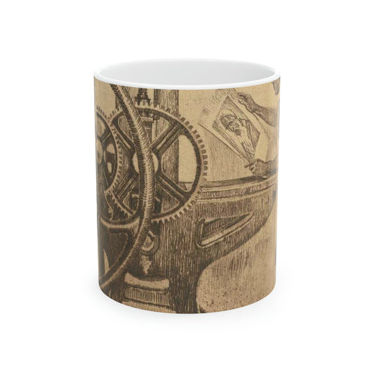 Lilien Printing press - Public domain portrait print Beautiful Novelty Ceramic Coffee Mug 11oz