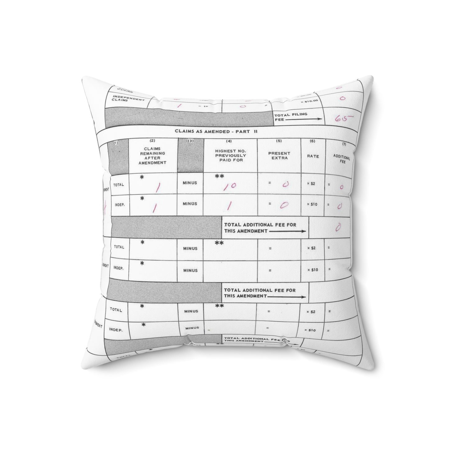 Patent Case File No. 3,381,385, Universal Joint Gauge, Inventor- Donald F. Wilber. - DPLA - d206fbfd9c5eea8802a5533c46232f2b (page 40) Decorative Accent Square Pillow